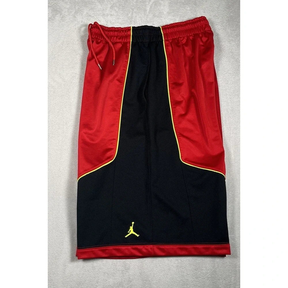 Jordan Black Red‎ Volt 2013 Men's M Dazzle Basksetball Shorts 404355-655